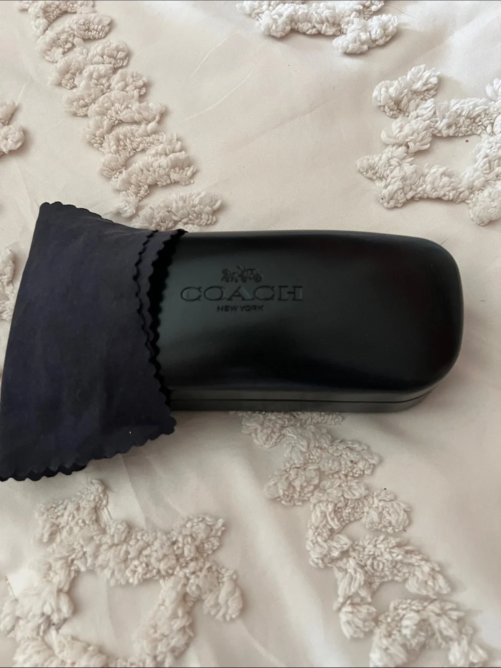 Coach Black Hard Shell Sunglasses Case with Soft Pouch